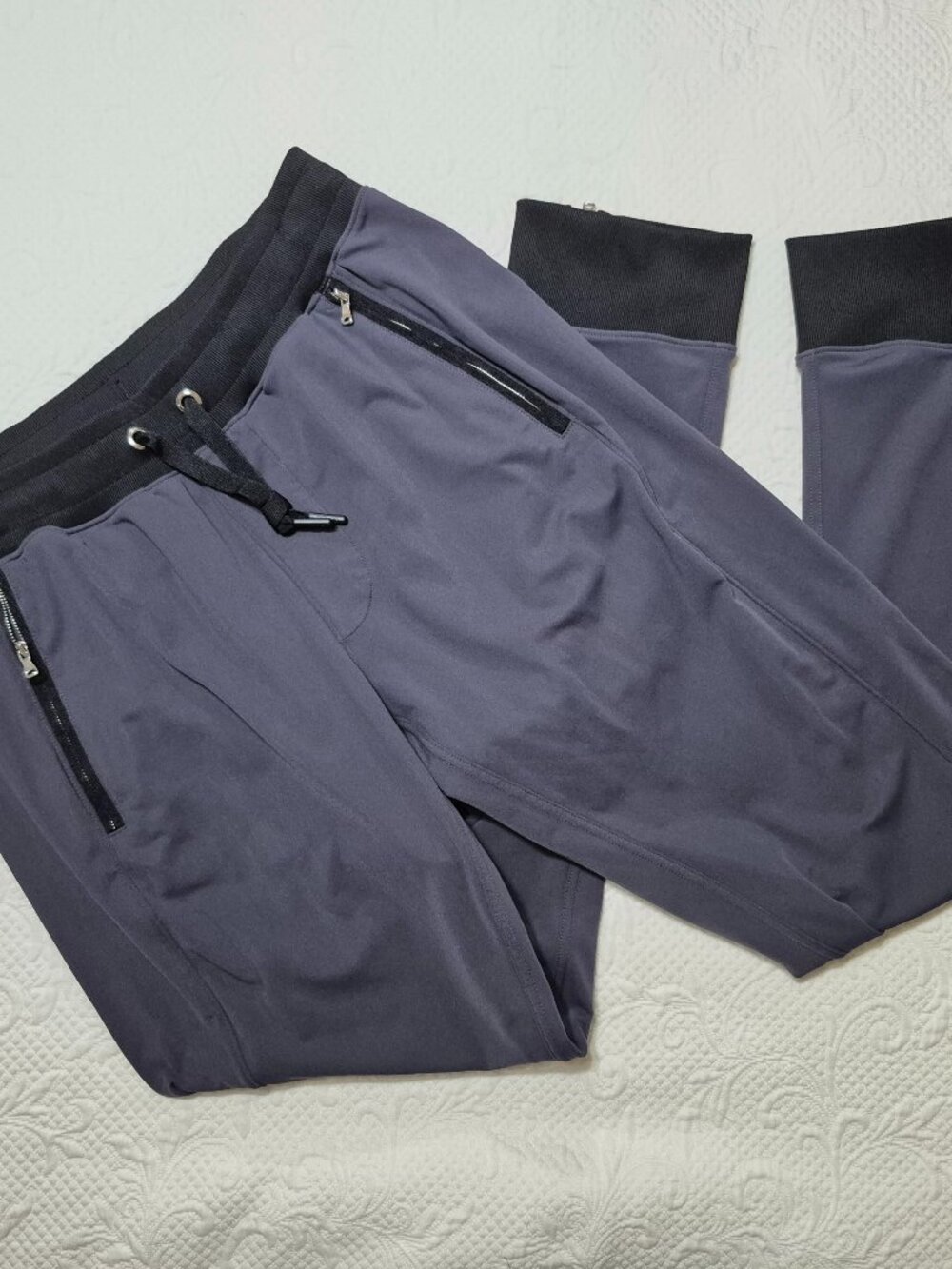 Jo + Jax Dancewear - Women's Dark Gray with Black Trim Jogger Pants - size MA